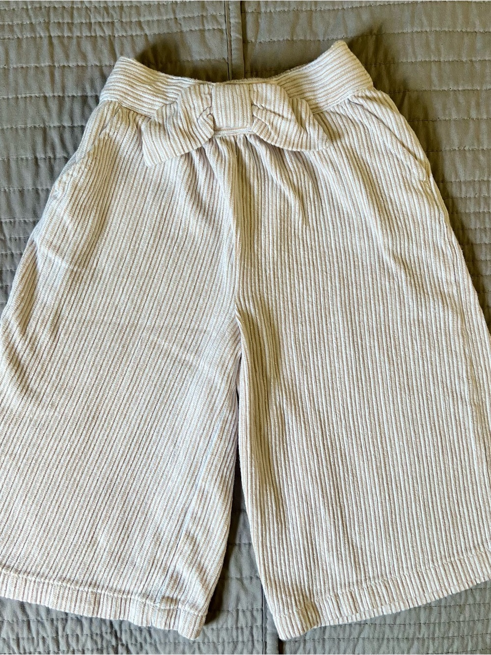 Janie and Jack Shimmer lined Cream Wide leg Pants- 18/24 Months